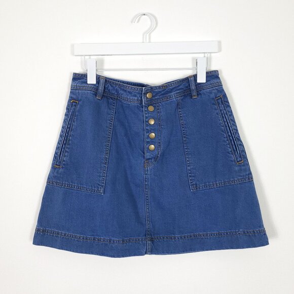Free People Denim Skirt - Picture 1 of 9